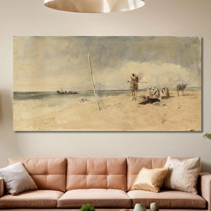 Spiaggia Africana Mariano Fortuny Marsal mfm3 quadro stampato su tela