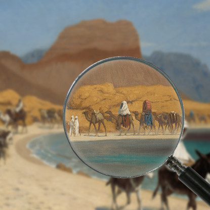 Il Golfo Di Aqaba Jean-Léon Gérôme jlg138 quadro stampato su tela