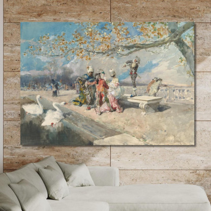 Mascherata Mariano Fortuny Marsal mfm27 quadro stampato su tela