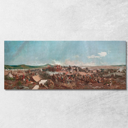 La Battaglia Di Tetuán Mariano Fortuny Marsal mfm34 quadro stampato su tela