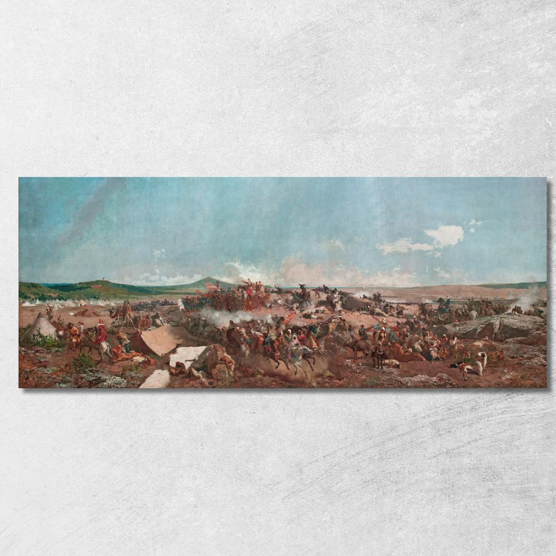 La Battaglia Di Tetuán Mariano Fortuny Marsal mfm34 quadro stampato su tela