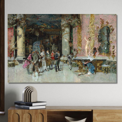 La Scelta Di Una Modella Mariano Fortuny Marsal mfm36 quadro stampato su tela