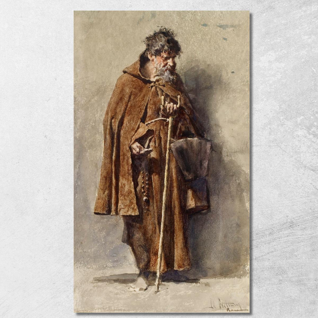 Il Mendicante Mariano Fortuny Marsal mfm37 quadro stampato su tela