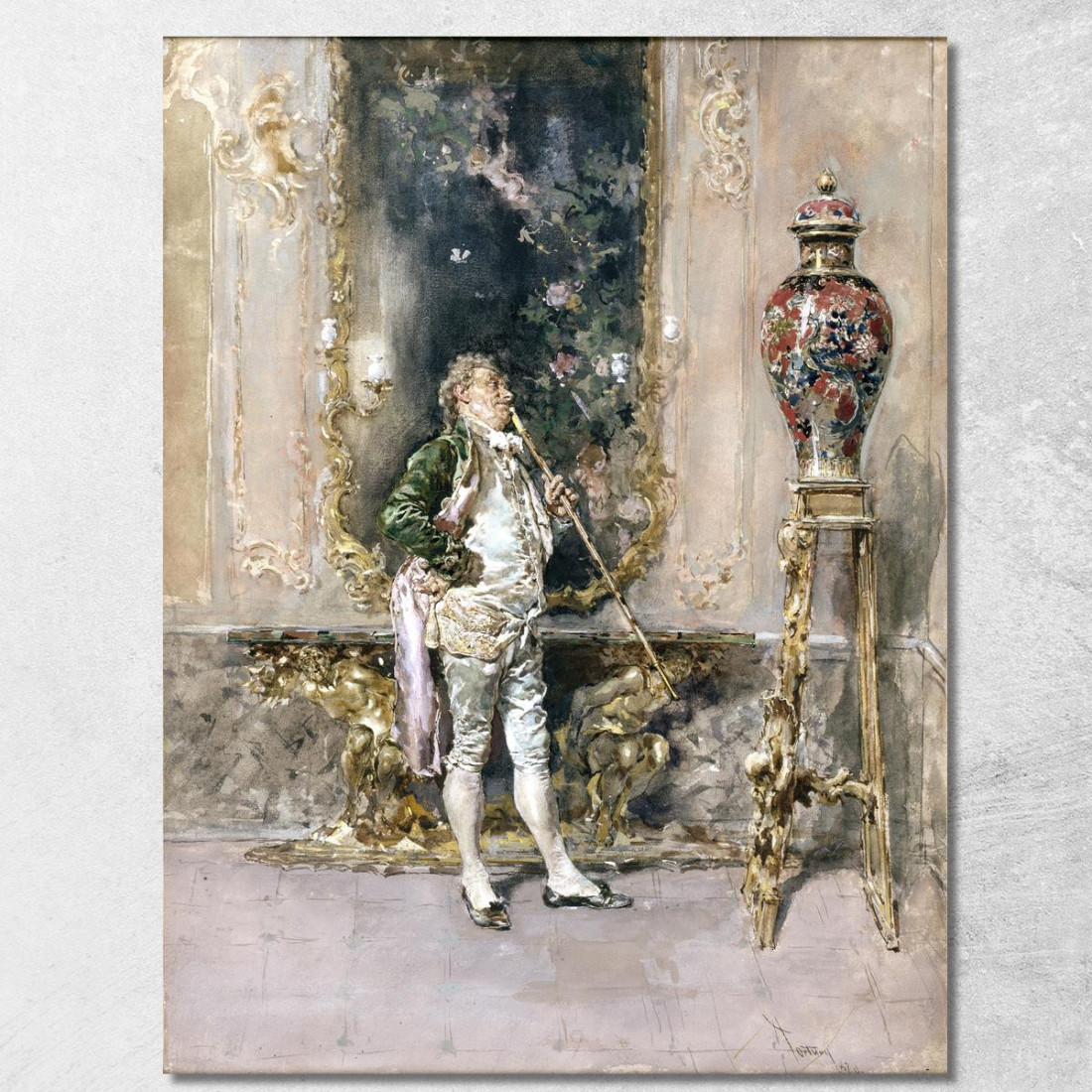 Il Vaso Raro Mariano Fortuny Marsal mfm40 quadro stampato su tela