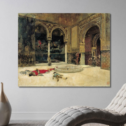 L'Uccisione Degli Abencerrajes Mariano Fortuny Marsal mfm41 quadro stampato su tela