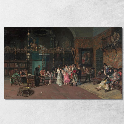 Il Matrimonio Spagnolo Mariano Fortuny Marsal mfm42 quadro stampato su tela