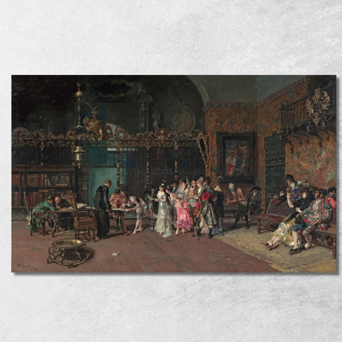 Il Matrimonio Spagnolo Mariano Fortuny Marsal mfm42 quadro stampato su tela