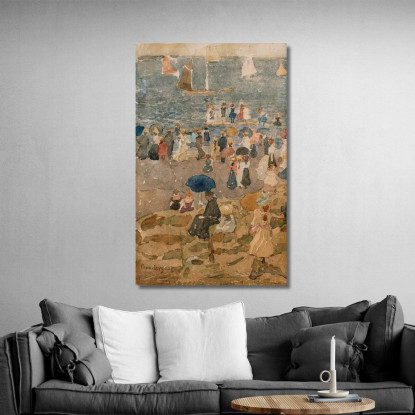 Scena Di Spiaggia North Shore Maurice Prendergast mpr6 quadro stampato su tela