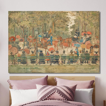 Central Park Maurice Prendergast mpr11 quadro stampato su tela