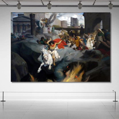 Il Salto Di Marco Curzio Jean-Léon Gérôme jlg142 quadro stampato su tela