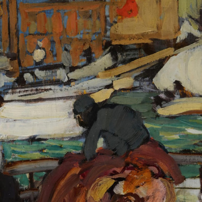Traghetto East Boston Maurice Prendergast mpr15 quadro stampato su tela