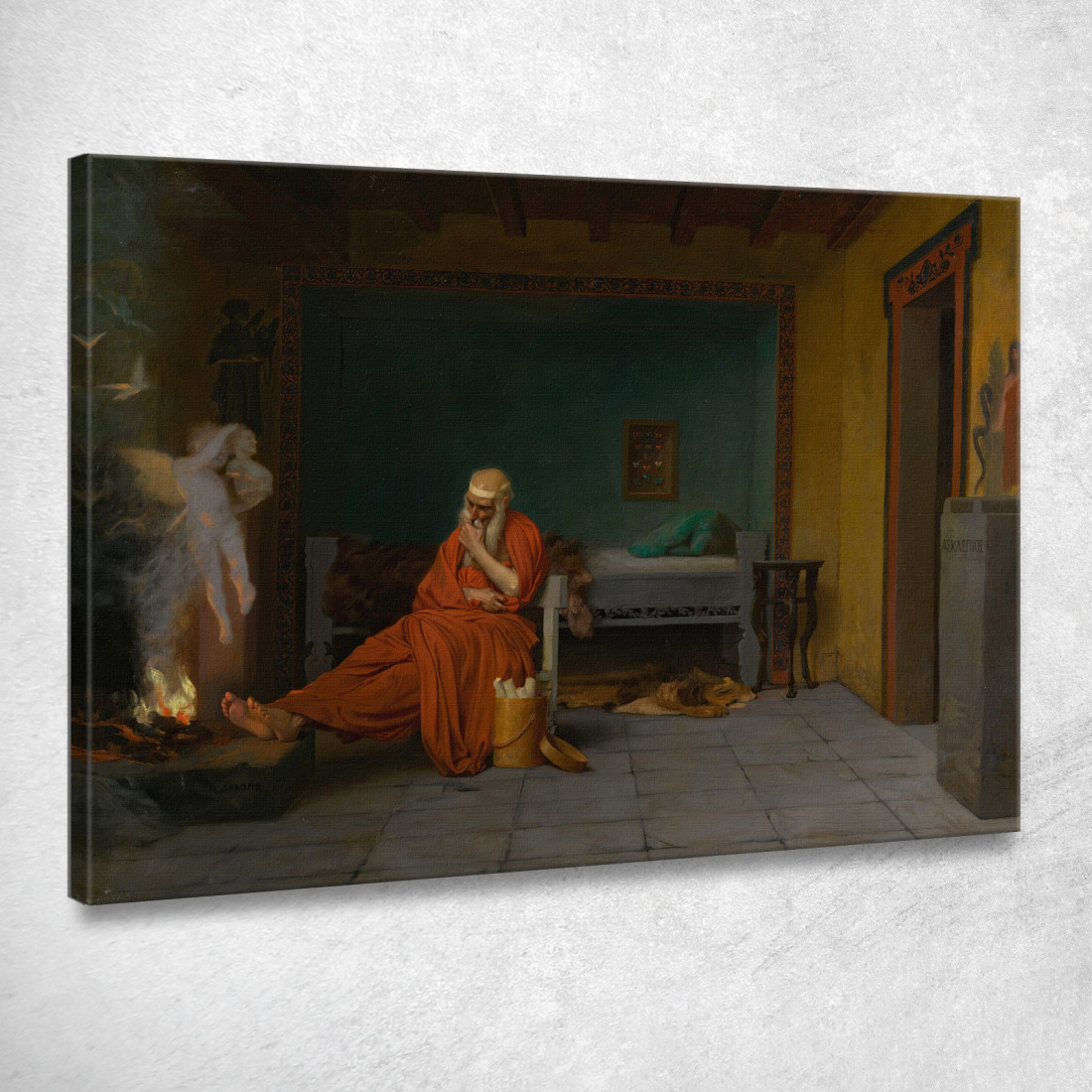 Il Poeta Sogna Cupido Accanto Al Fuoco Jean-Léon Gérôme jlg144 quadro stampato su tela