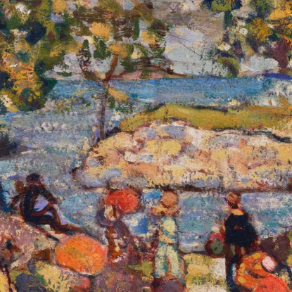 Picnic Maurice Prendergast mpr42 quadro stampato su tela