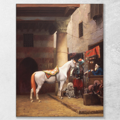 Il Bazar Della Sella Al Cairo Jean-Léon Gérôme jlg146 quadro stampato su tela