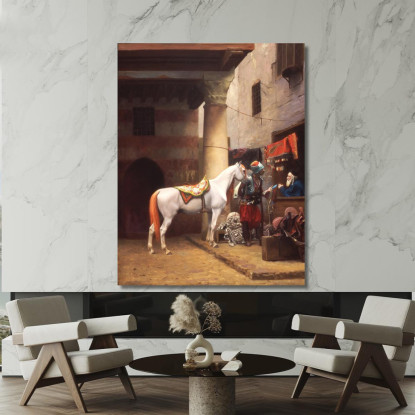 Il Bazar Della Sella Al Cairo Jean-Léon Gérôme jlg146 quadro stampato su tela