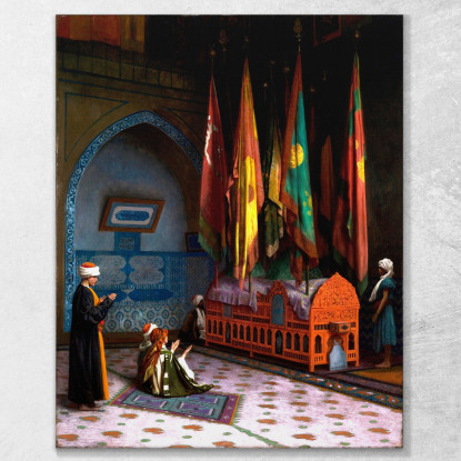 La Sentinella Alla Tomba Del Sultano Jean-Léon Gérôme jlg147 quadro stampato su tela