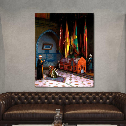 La Sentinella Alla Tomba Del Sultano Jean-Léon Gérôme jlg147 quadro stampato su tela