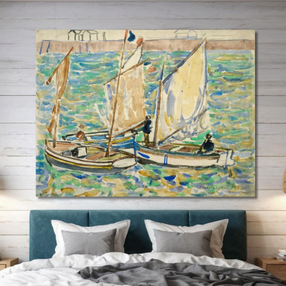 St. Malo 2 Maurice Prendergast mpr55 quadro stampato su tela