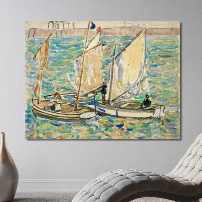 St. Malo 2 Maurice Prendergast mpr55 quadro stampato su tela