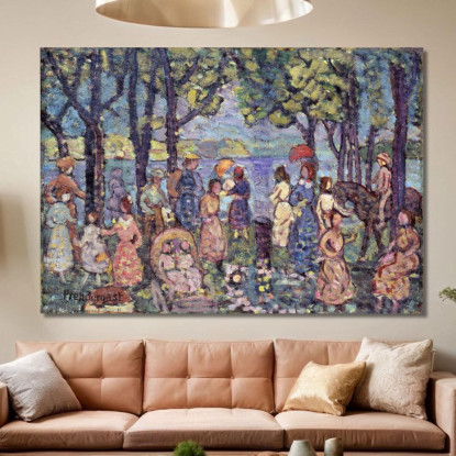 Estate Nel New England Maurice Prendergast mpr57 quadro stampato su tela