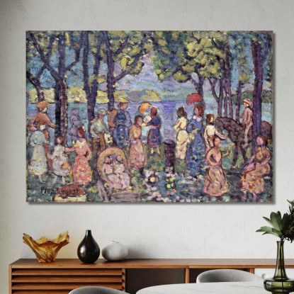 Estate Nel New England Maurice Prendergast mpr57 quadro stampato su tela