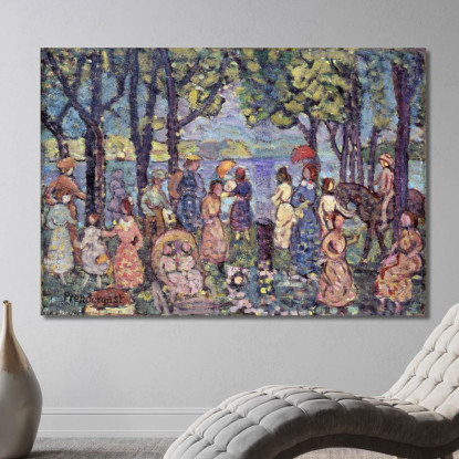 Estate Nel New England Maurice Prendergast mpr57 quadro stampato su tela