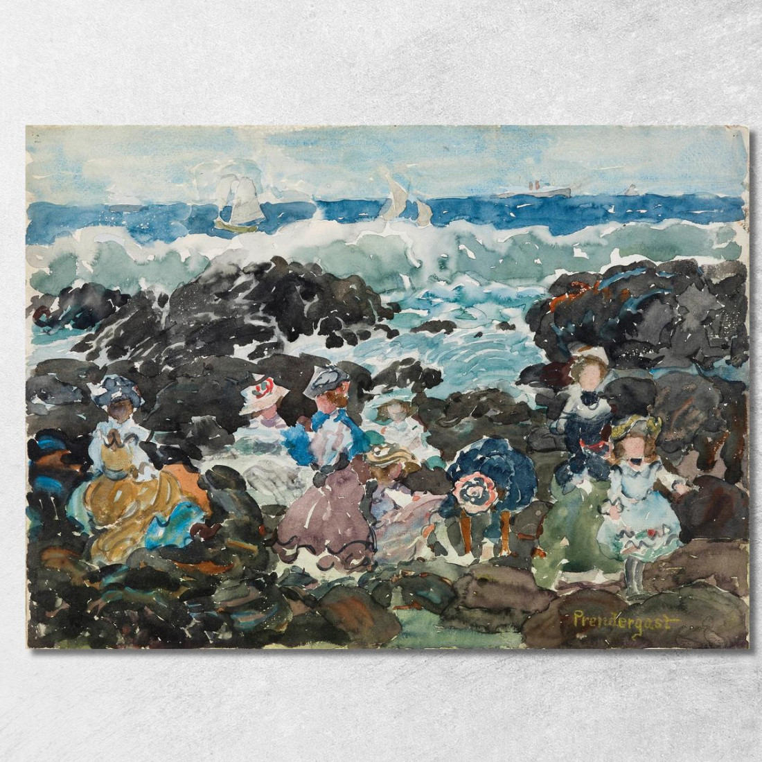 Onde Cohasset Maurice Prendergast mpr62 quadro stampato su tela