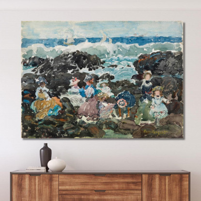 Onde Cohasset Maurice Prendergast mpr62 quadro stampato su tela