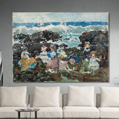 Onde Cohasset Maurice Prendergast mpr62 quadro stampato su tela
