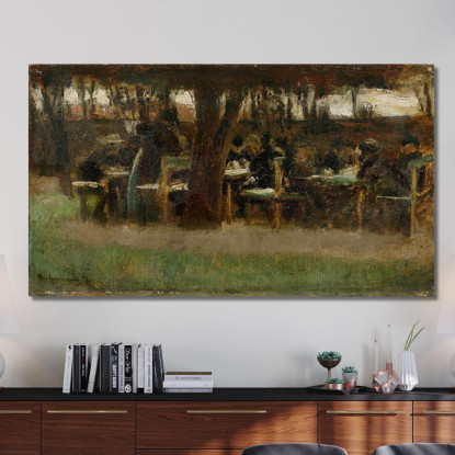 Da Etzenhausen / Giardino Del Ristorante Max Liebermann mlb5 quadro stampato su tela