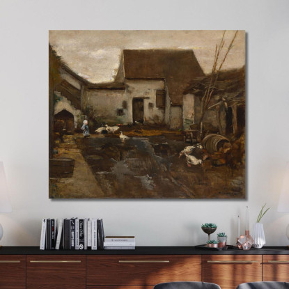 Fattoria A Barbizon Max Liebermann mlb9 quadro stampato su tela