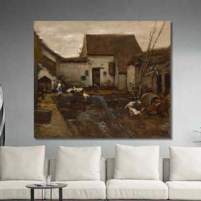 Fattoria A Barbizon Max Liebermann mlb9 quadro stampato su tela