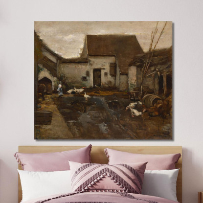 Fattoria A Barbizon Max Liebermann mlb9 quadro stampato su tela