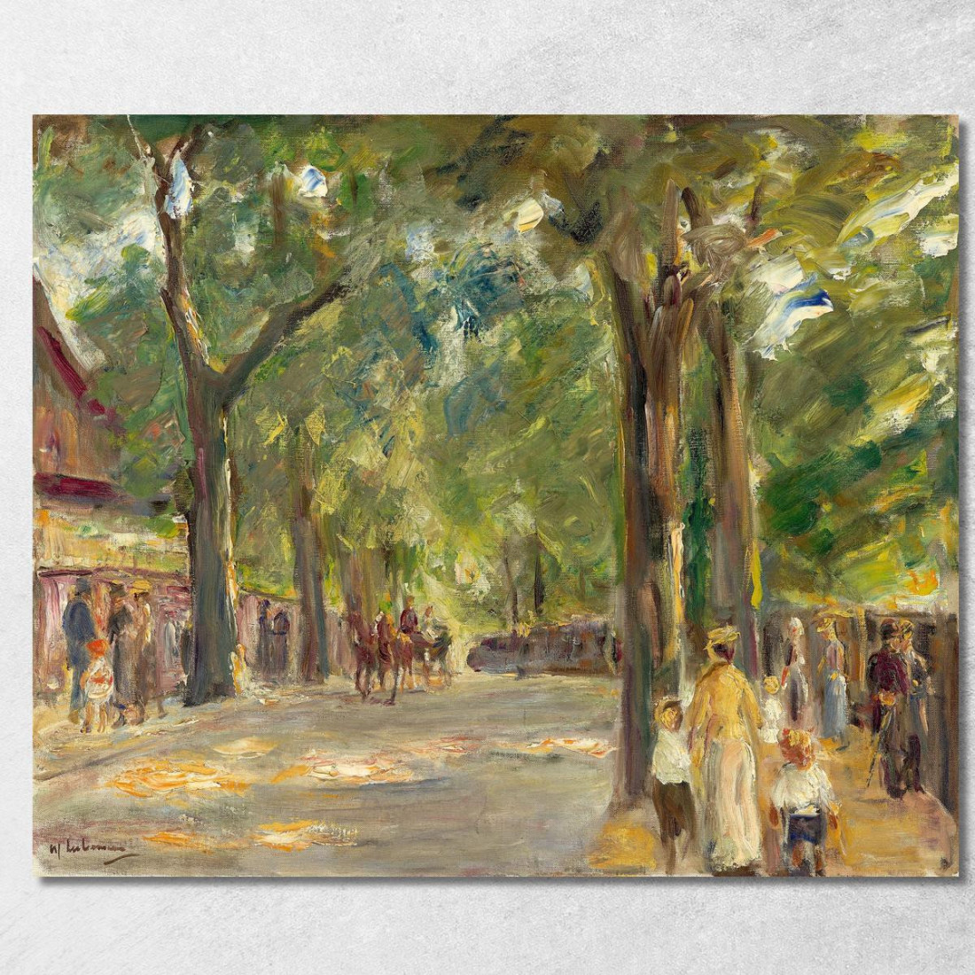 La Grande Strada Del Lago Nel Wannsee Con Passanti Max Liebermann mlb30 quadro stampato su tela
