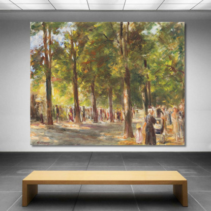 La Grande Strada Del Lago Nel Wannsee Con Passanti Max Liebermann mlb32 quadro stampato su tela