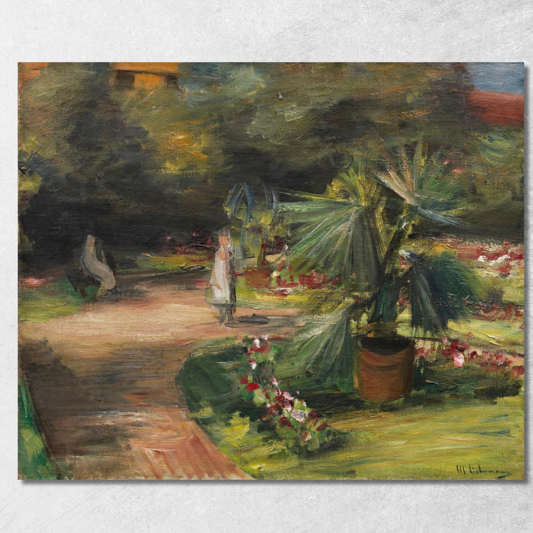 Giardino Con Palma E Due Figure Femminili Max Liebermann mlb39 quadro stampato su tela
