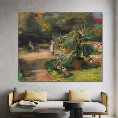 Giardino Con Palma E Due Figure Femminili Max Liebermann mlb39 quadro stampato su tela