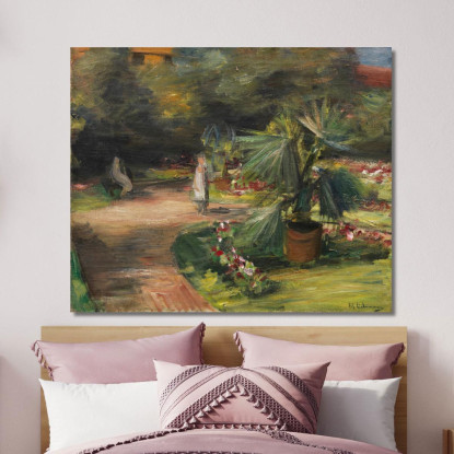 Giardino Con Palma E Due Figure Femminili Max Liebermann mlb39 quadro stampato su tela