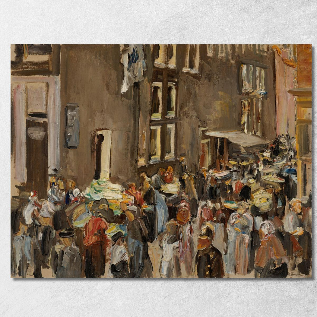 Vicolo Ebraico Ad Amsterdam Uilenburgersteeg Angolo Jodenbreestraat Max Liebermann mlb44 quadro stampato su tela