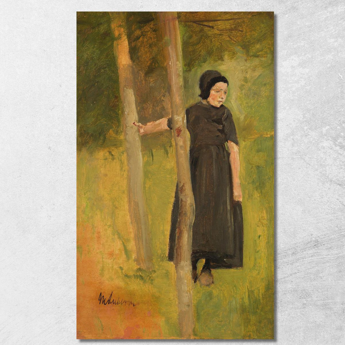 Bambino Sotto Gli Alberi / Studio Per "Bambini Che Giocano" Max Liebermann mlb47 quadro stampato su tela