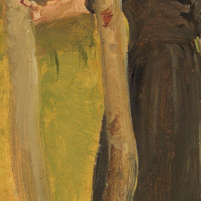 Bambino Sotto Gli Alberi / Studio Per "Bambini Che Giocano" Max Liebermann mlb47 quadro stampato su tela