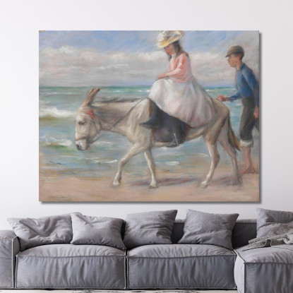 Bambino Che Cavalca Un Asino Max Liebermann mlb48 quadro stampato su tela