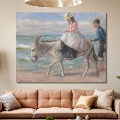 Bambino Che Cavalca Un Asino Max Liebermann mlb48 quadro stampato su tela