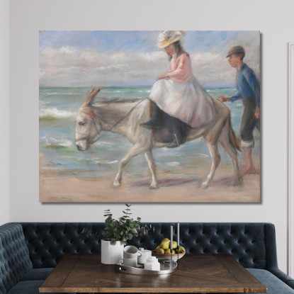 Bambino Che Cavalca Un Asino Max Liebermann mlb48 quadro stampato su tela