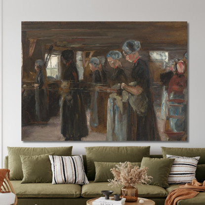 Studio Compositivo Per La Battitura Del Lino A Laren Max Liebermann mlb50 quadro stampato su tela