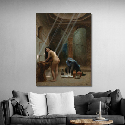 Uno Schizzo Di Un Bagno Moresco Jean-Léon Gérôme jlg157 quadro stampato su tela