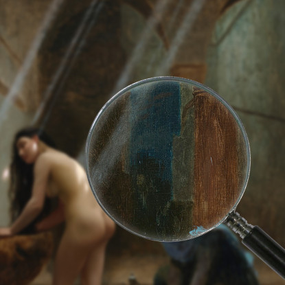 Uno Schizzo Di Un Bagno Moresco Jean-Léon Gérôme jlg157 quadro stampato su tela