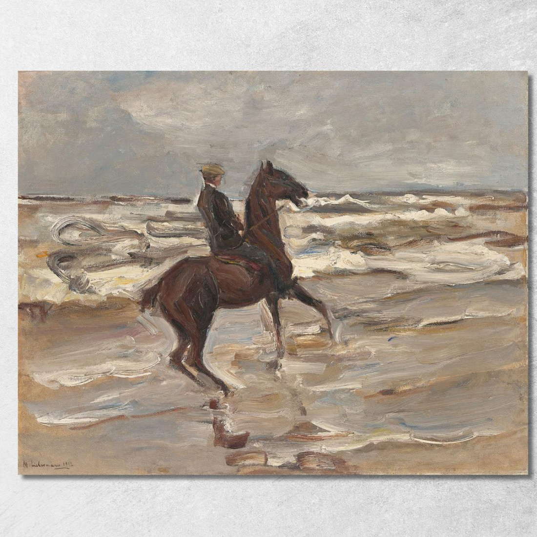 Cavaliere Al Mare Verso Destra Max Liebermann mlb64 quadro stampato su tela