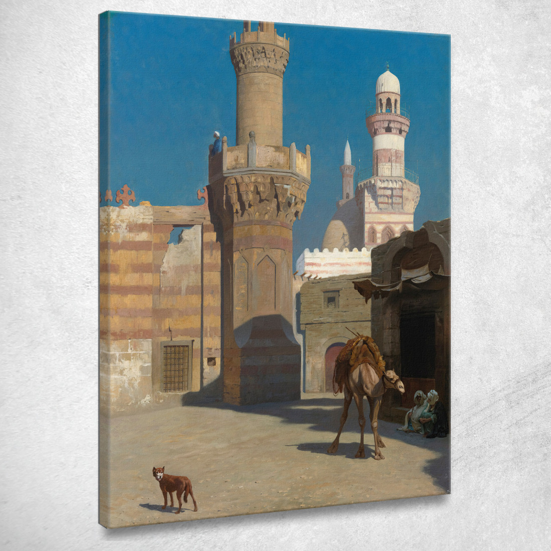 Una Calda Giornata Al Cairo Davanti Alla Moschea Jean-Léon Gérôme jlg158 quadro stampato su tela
