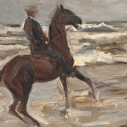 Cavaliere Al Mare Verso Destra Max Liebermann mlb64 quadro stampato su tela